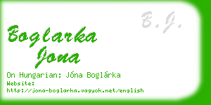 boglarka jona business card